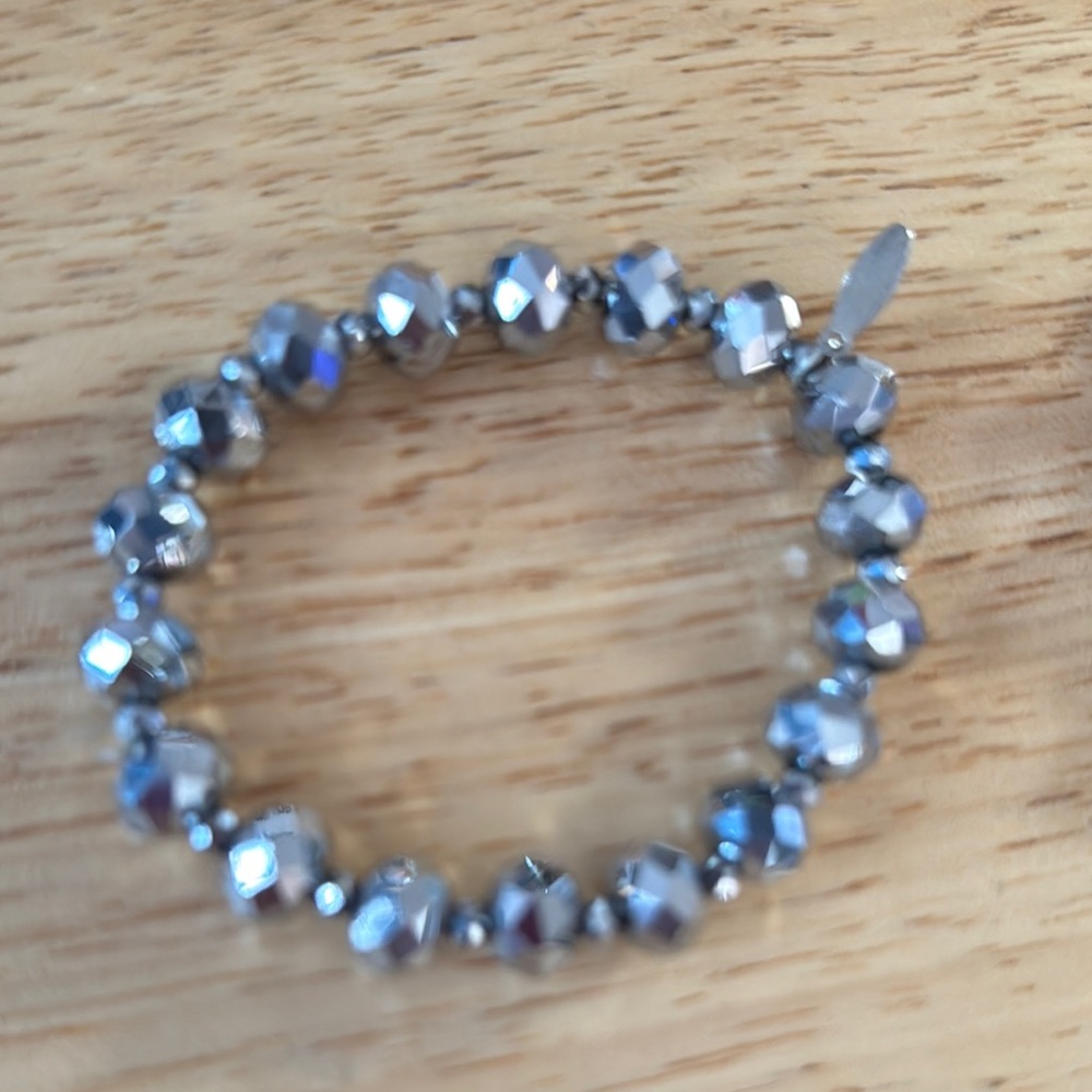 Elegant Silver Beaded Bracelet